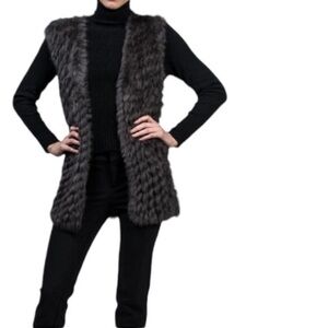 Linda Richards‎ Genuine Rabbit Fur Luxury Jacket Vest